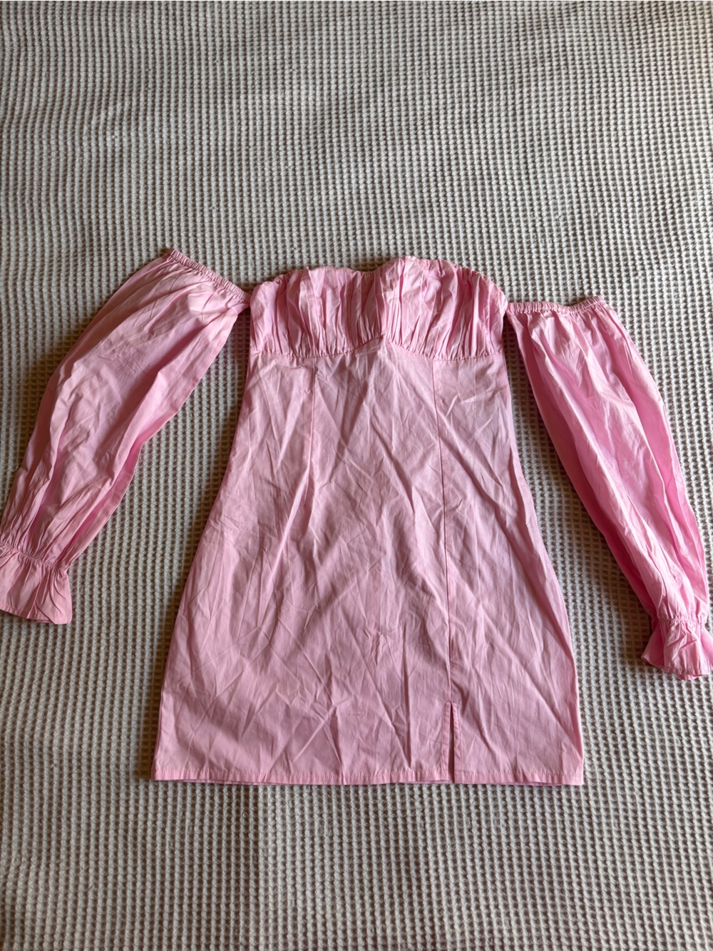 Noisy may Light Pink Off-Shoulder Women’s Mini Dress